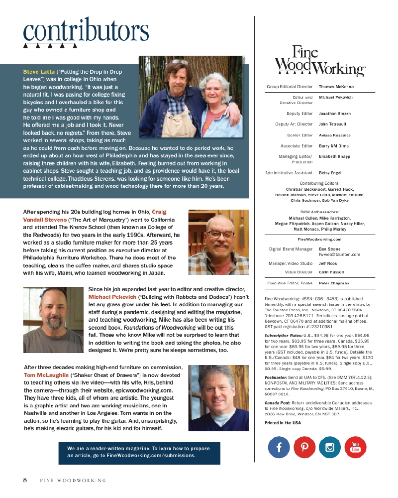 Fine.woodworking 290. 2021