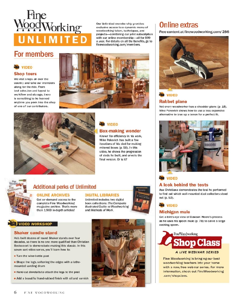 Fine woodworking  286 2021