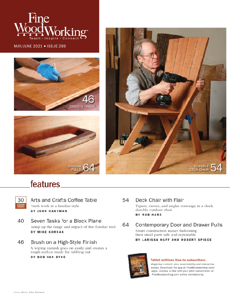 Fine woodworking 289 2021