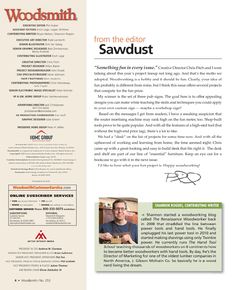 woodsmith Magazine 253 (February 2021)