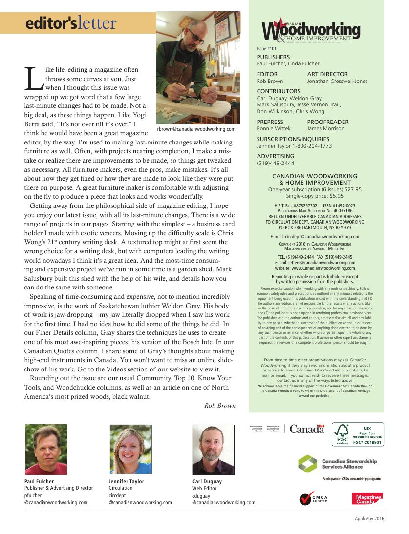 canadian woodworking第101期