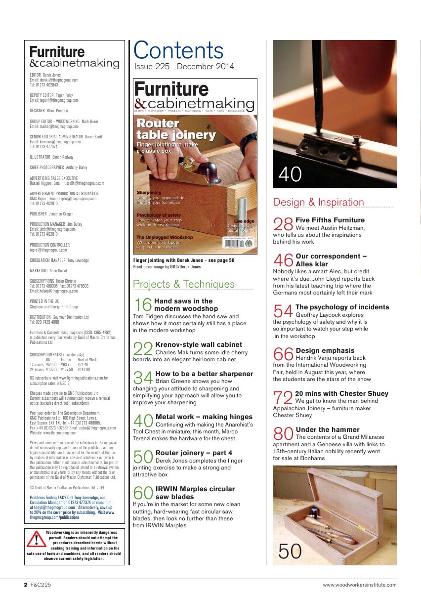 Furniture Cabinetmaking第225期