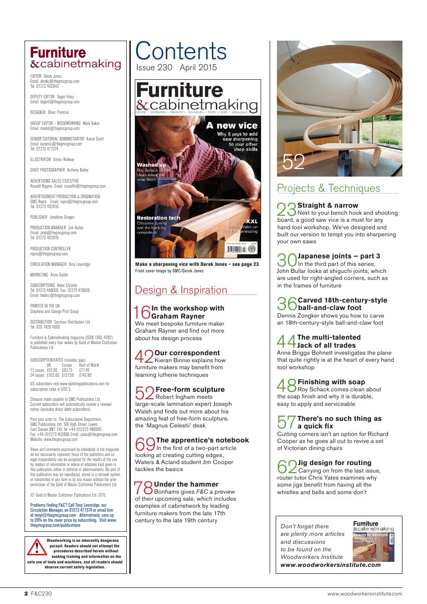 Furniture Cabinetmaking第230期