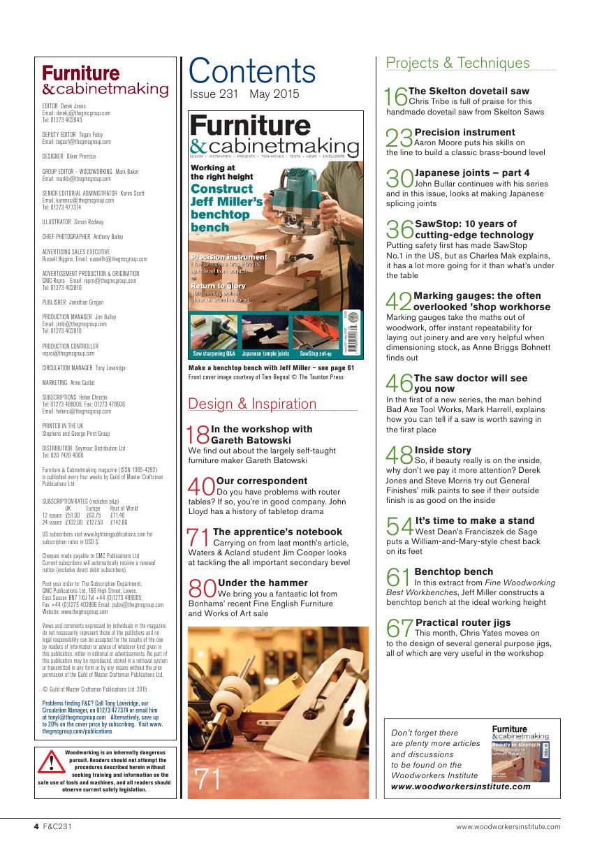 Furniture Cabinetmaking第231期