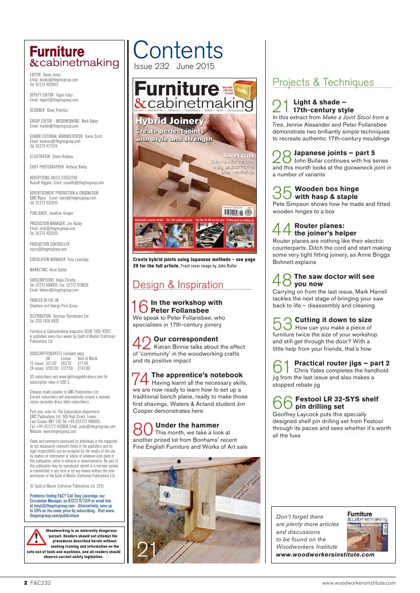 Furniture Cabinetmaking第232期