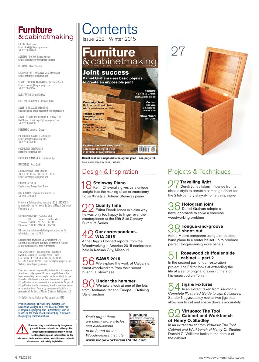 Furniture Cabinetmaking第239期