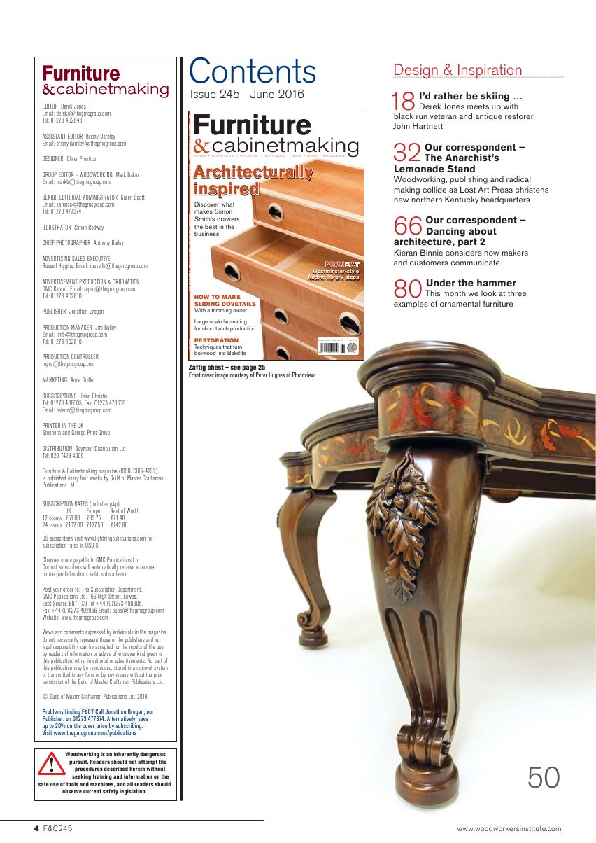 Furniture Cabinetmaking第245期