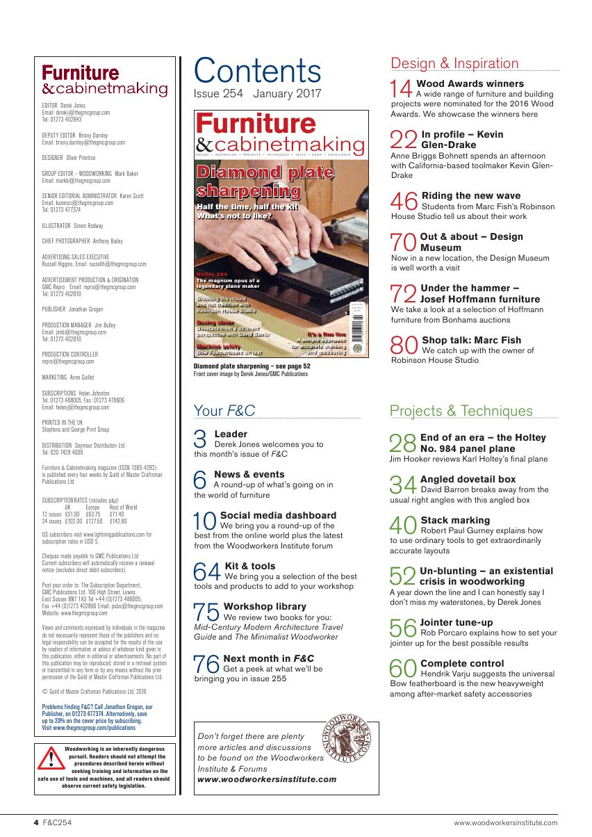 Furniture Cabinetmaking第254期