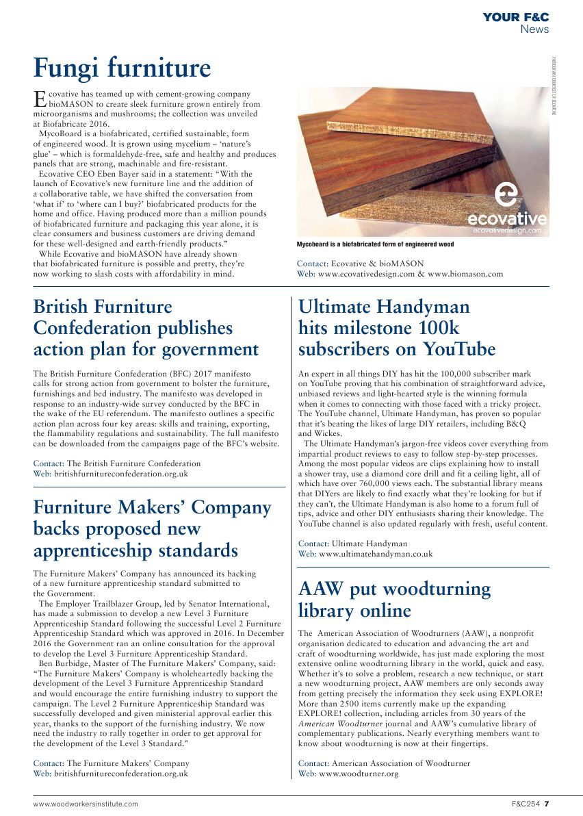 Furniture Cabinetmaking第254期