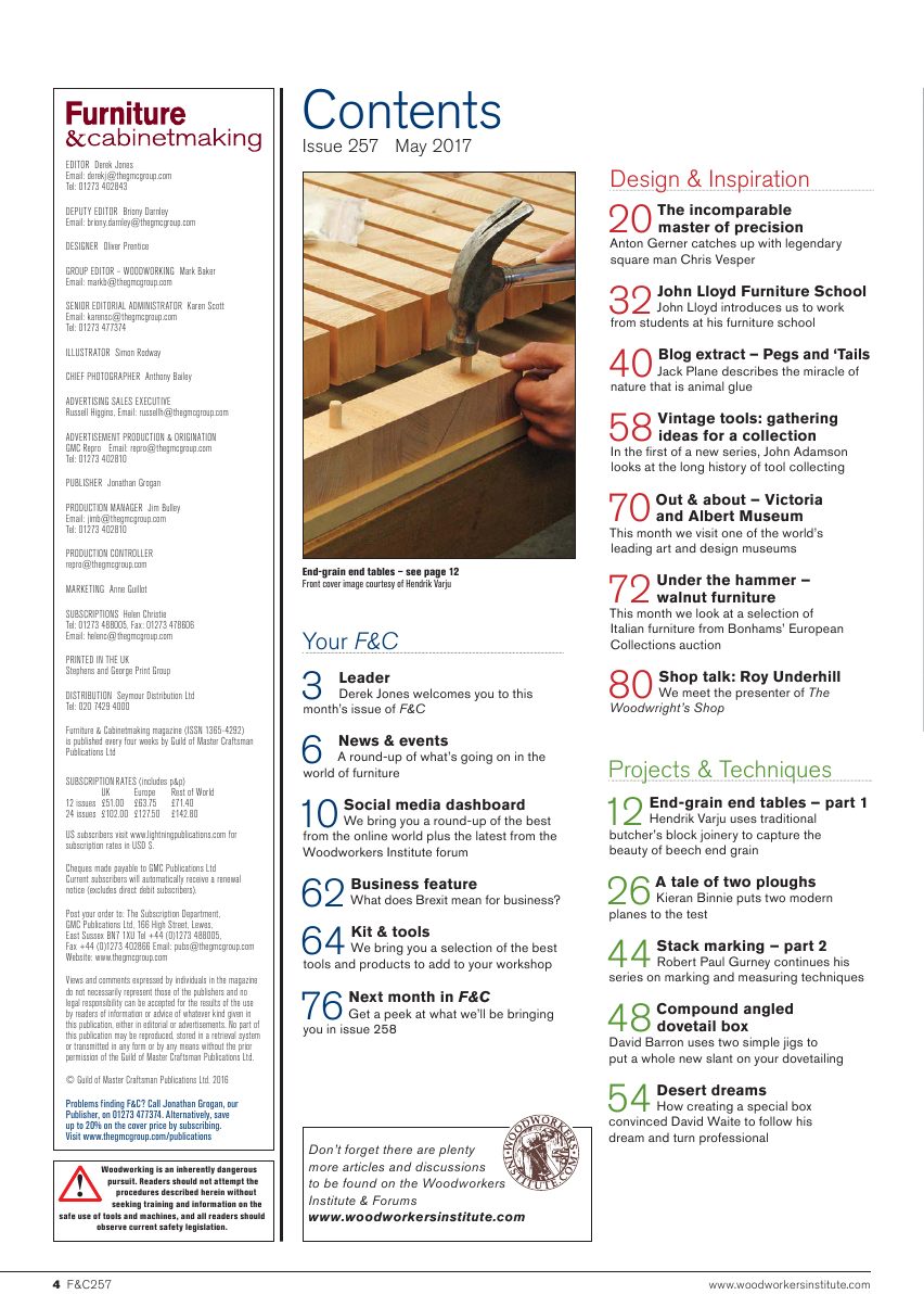 Furniture Cabinetmaking第257期