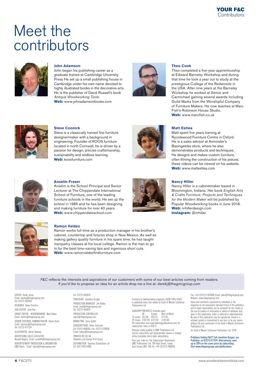 Furniture Cabinetmaking第270期