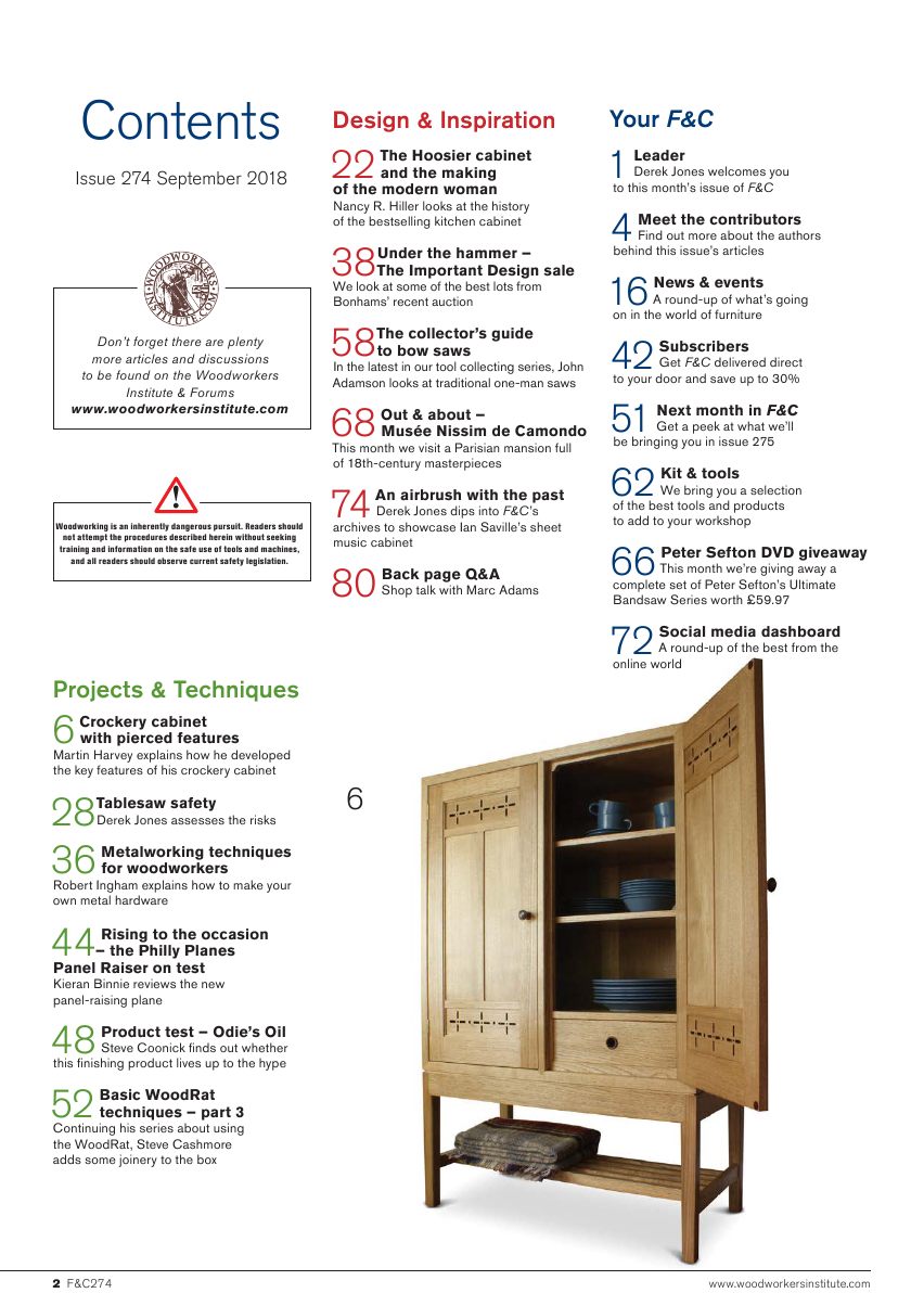 Furniture Cabinetmaking第274期