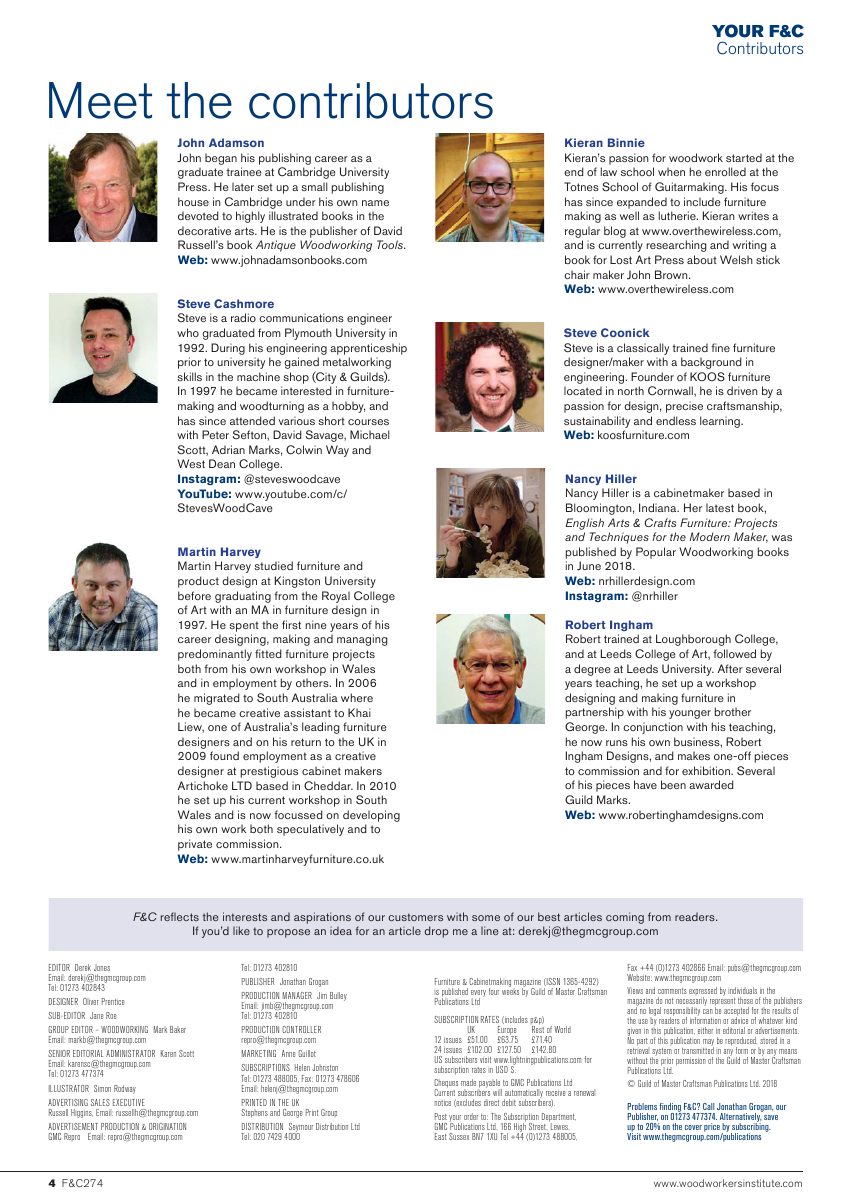 Furniture Cabinetmaking第274期