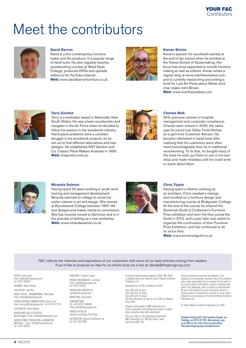 Furniture Cabinetmaking第276期