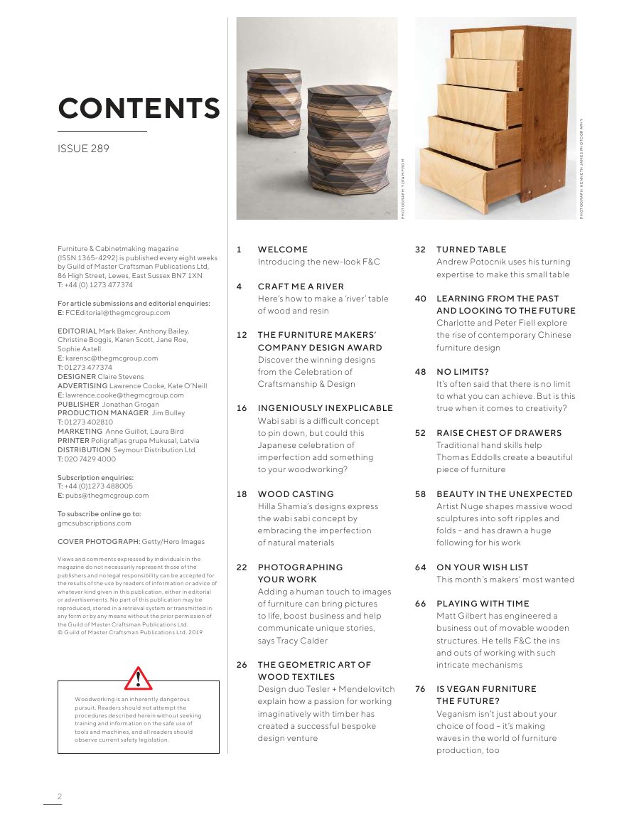 Furniture Cabinetmaking第289期