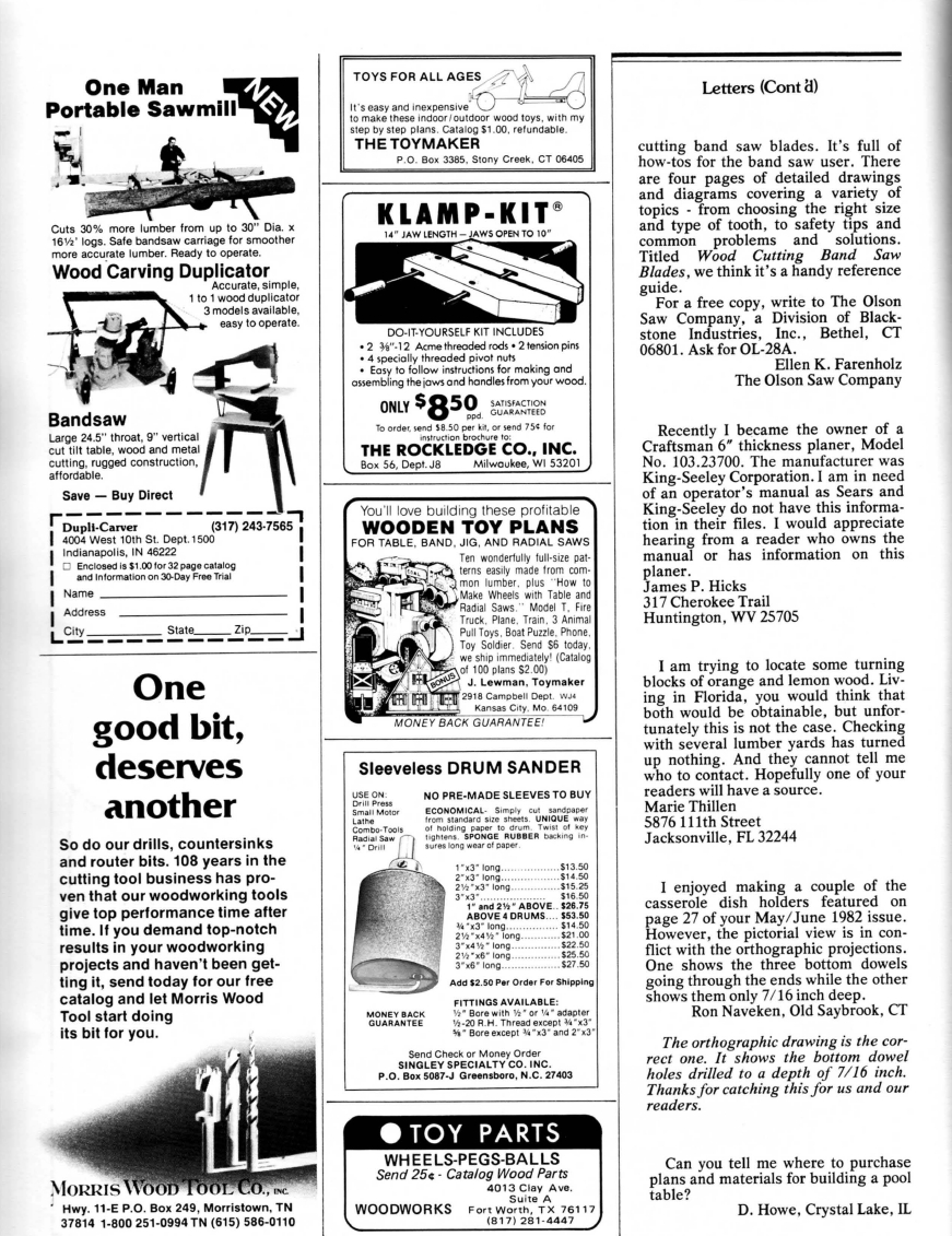 woodworker journal 1982年第6期