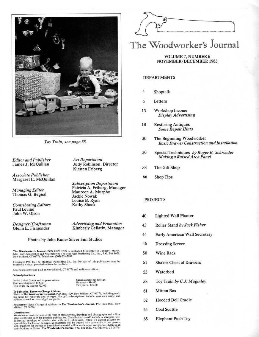 woodworker journal 1983年第6期