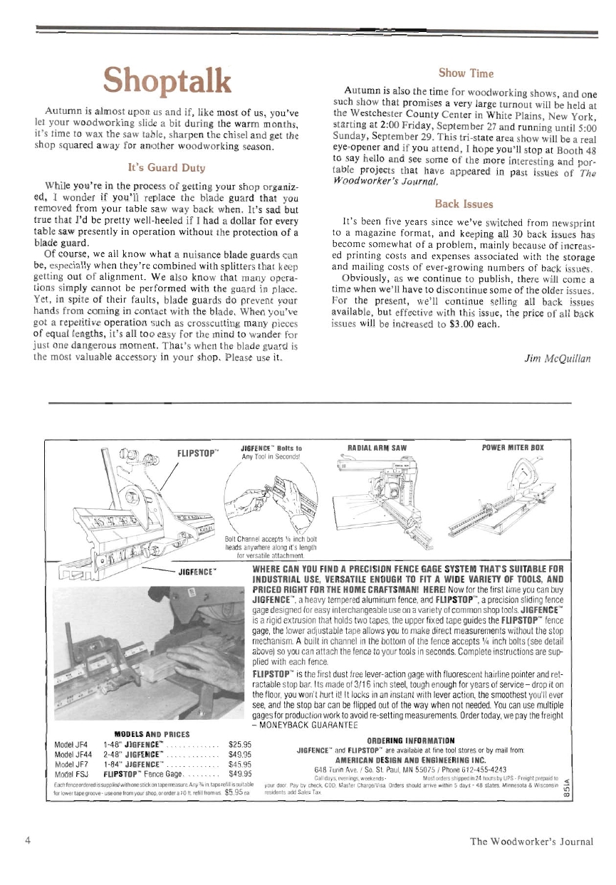 woodworker journal 1985年第5期