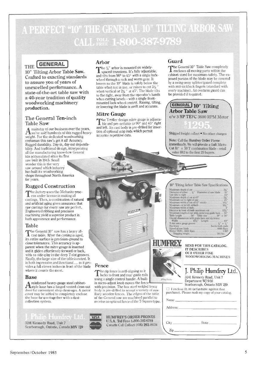 woodworker journal 1985年第5期