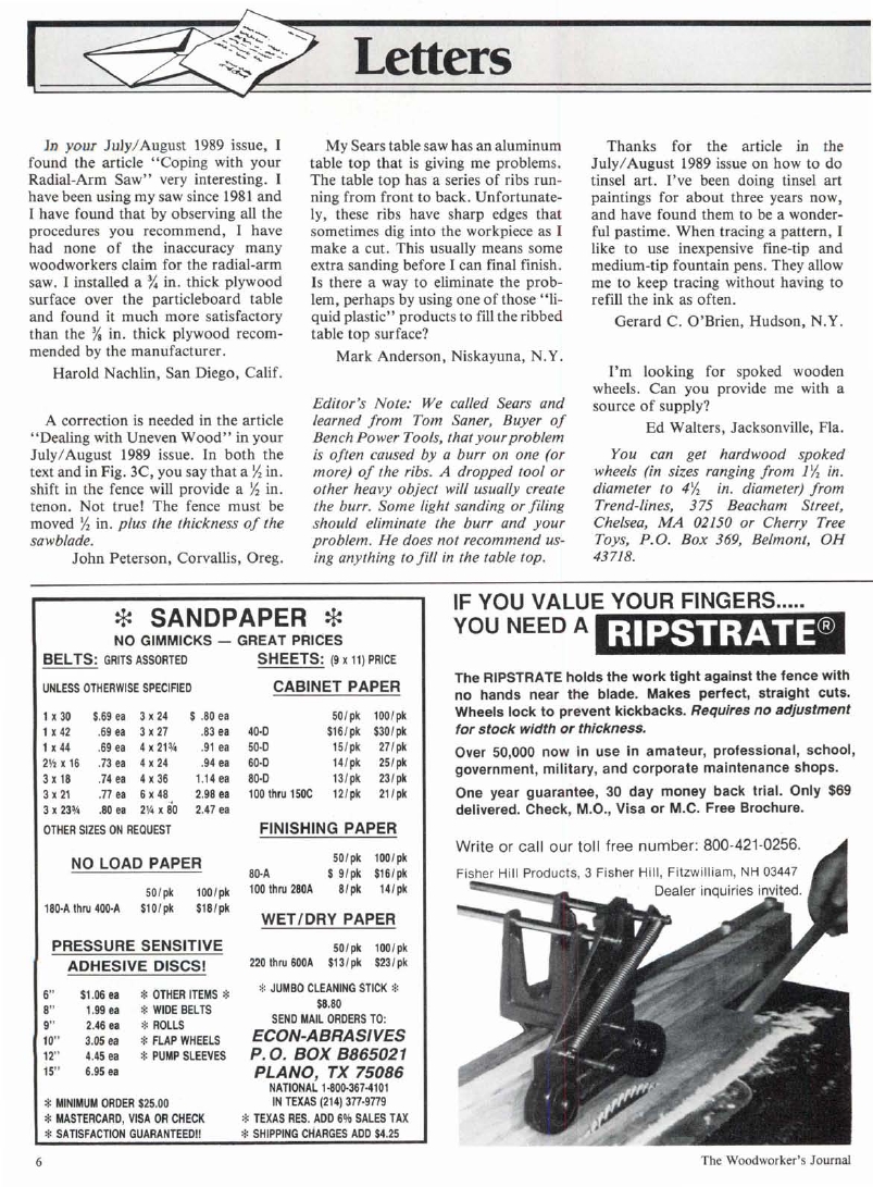woodworker journal 1989年第5期
