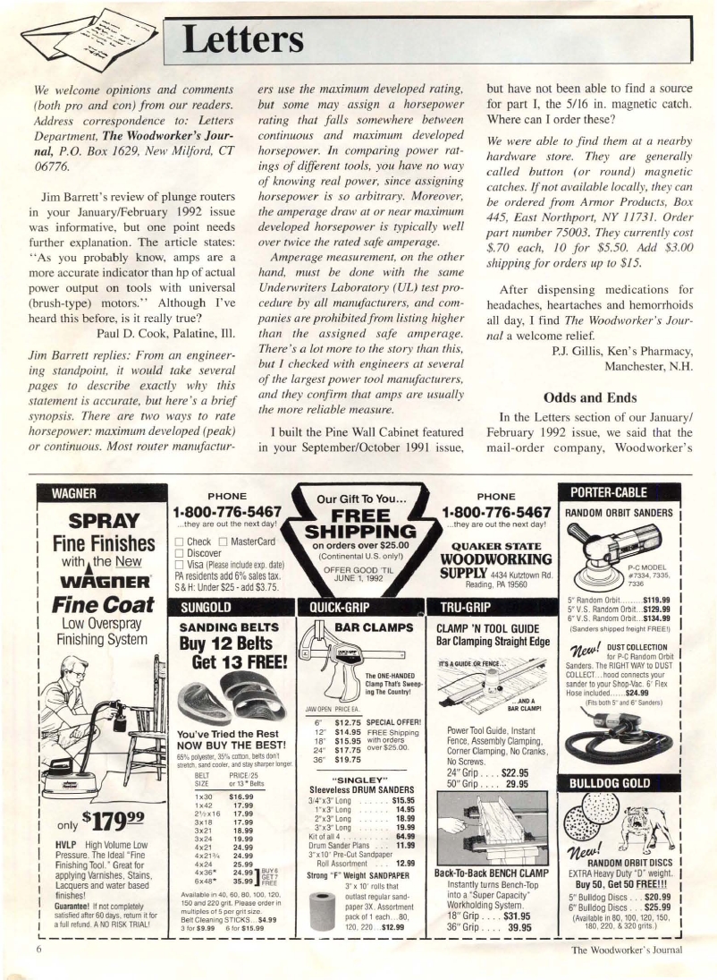 woodworker journal 1992年第2期