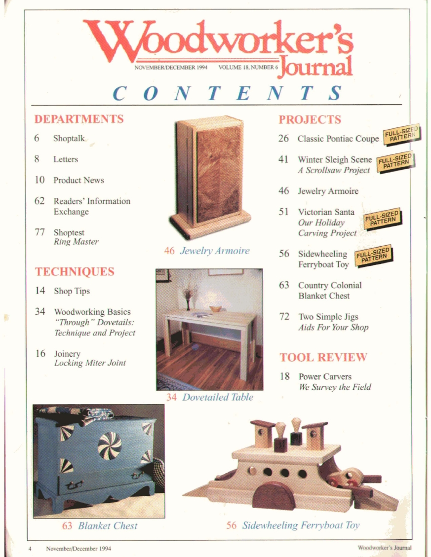 woodworker journal 1994年第6期