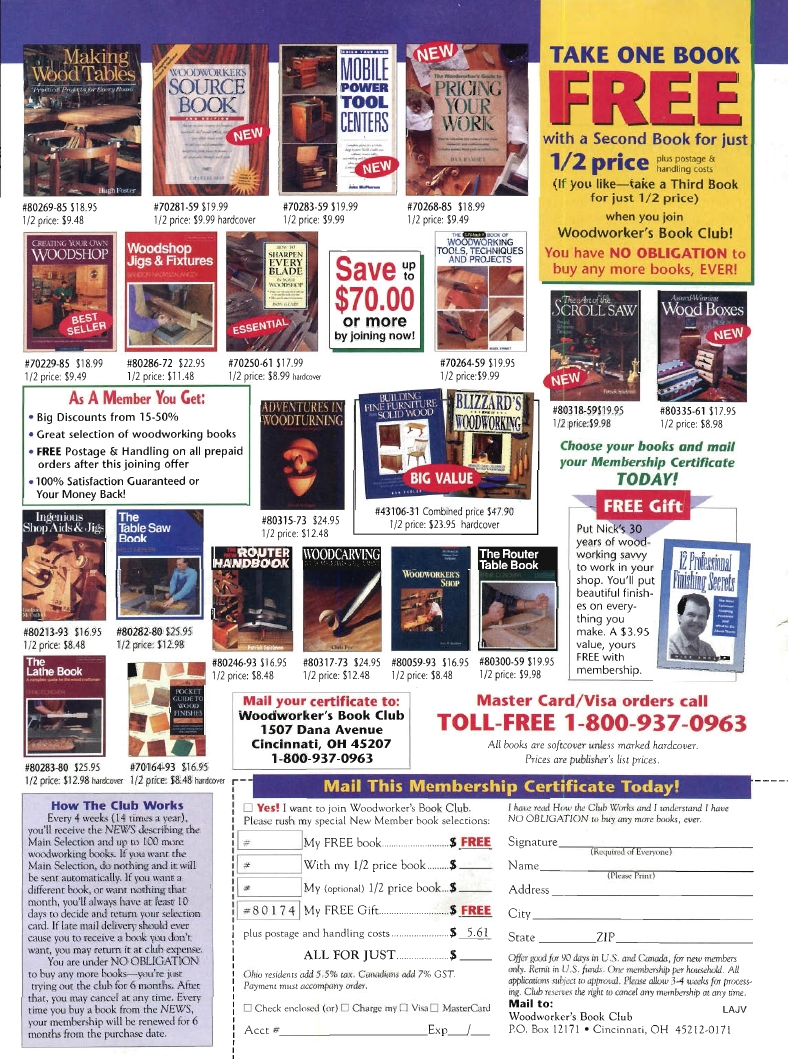woodworker journal 1996年第1期
