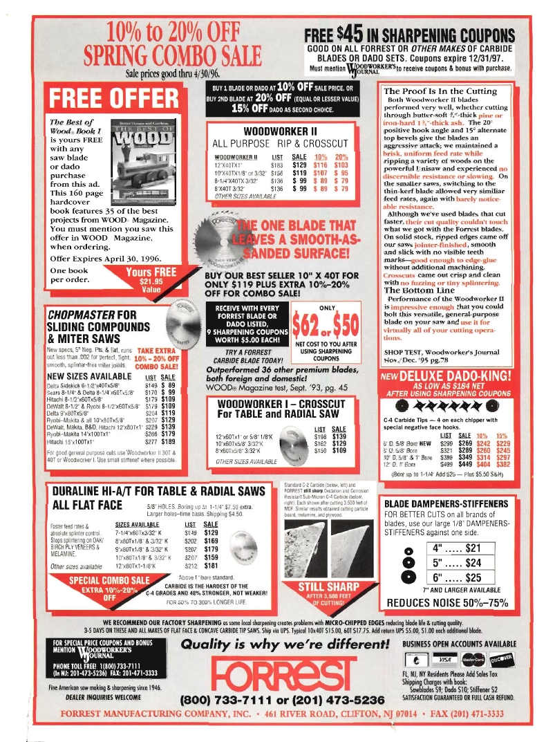woodworker journal 1996年第2期