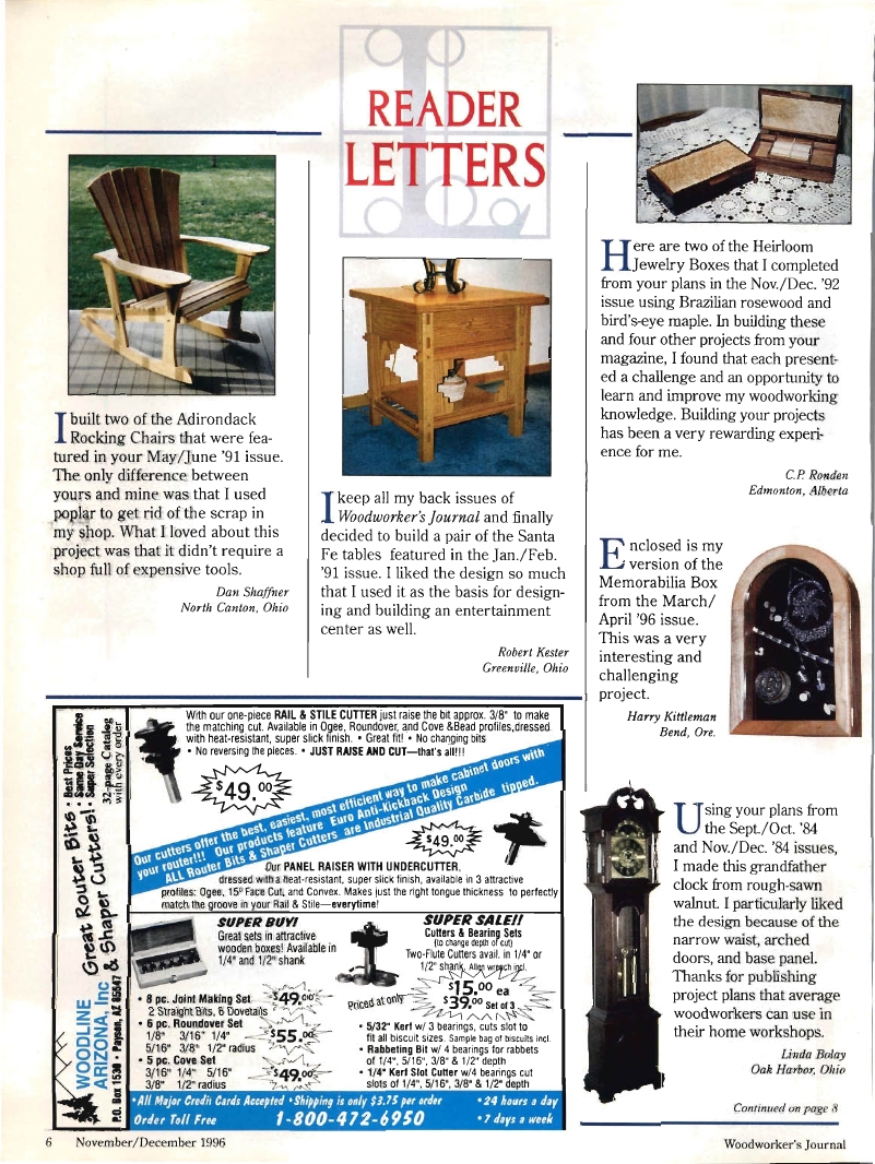 woodworker journal 1996年第6期