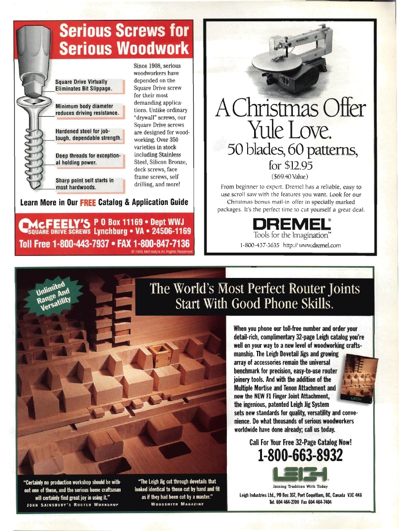 woodworker journal 1996年第6期