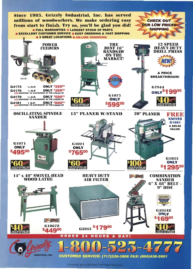 woodworker journal 1999年第1期