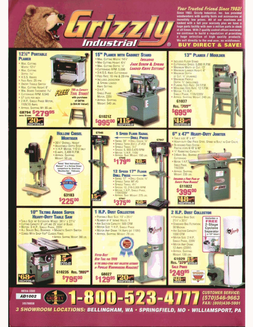 woodworker journal 2001年第1期