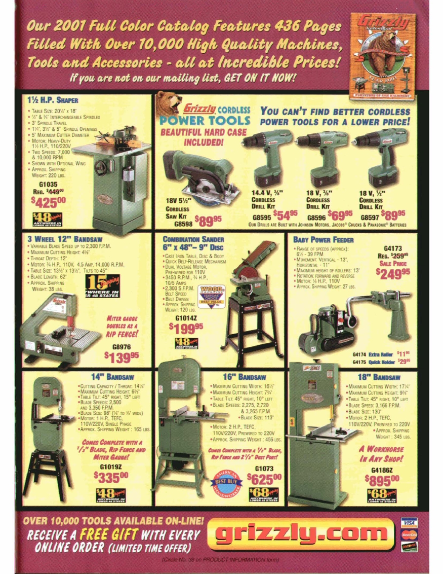 woodworker journal 2001年第1期