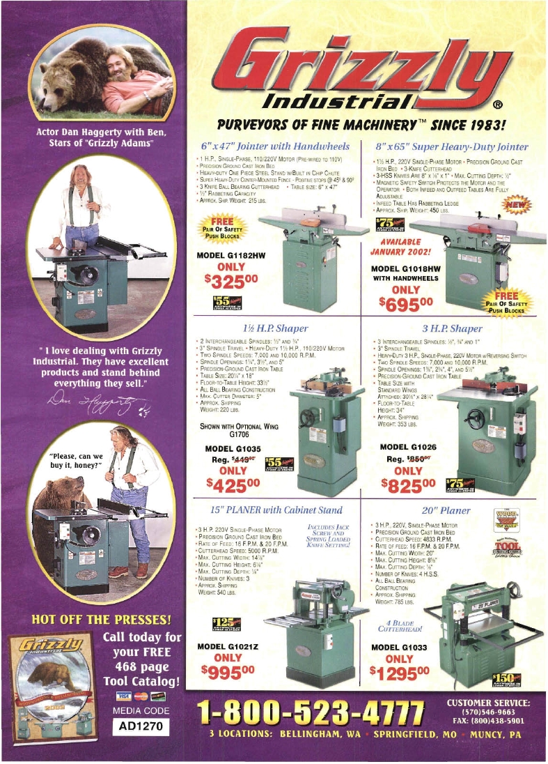 woodworker journal 2002年第1期