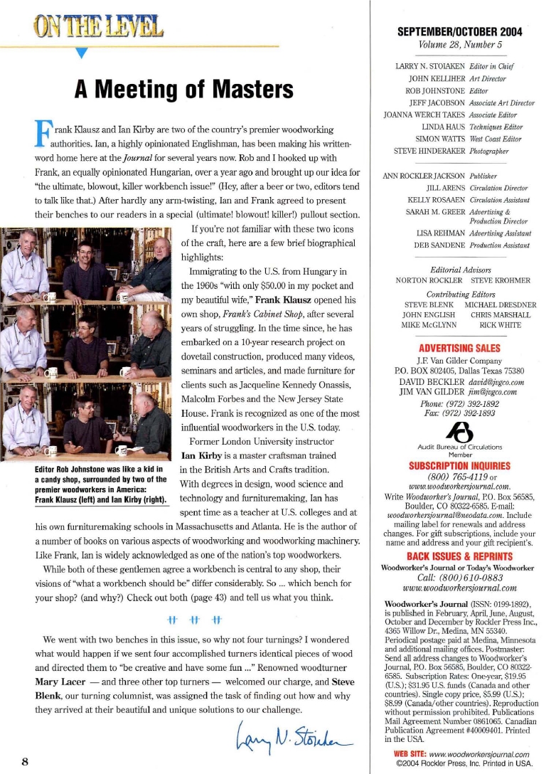 woodworker journal 2004年第5期