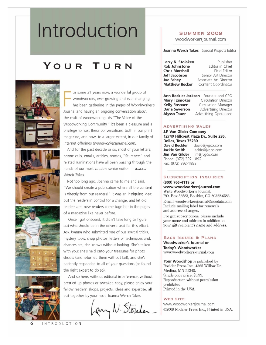 woodworker journal 2009年第summer期
