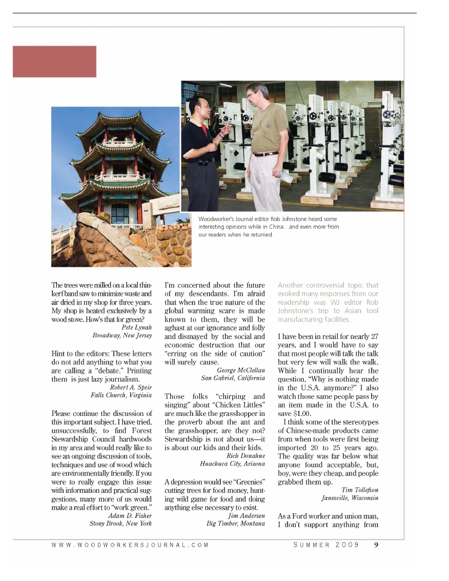 woodworker journal 2009年第summer期