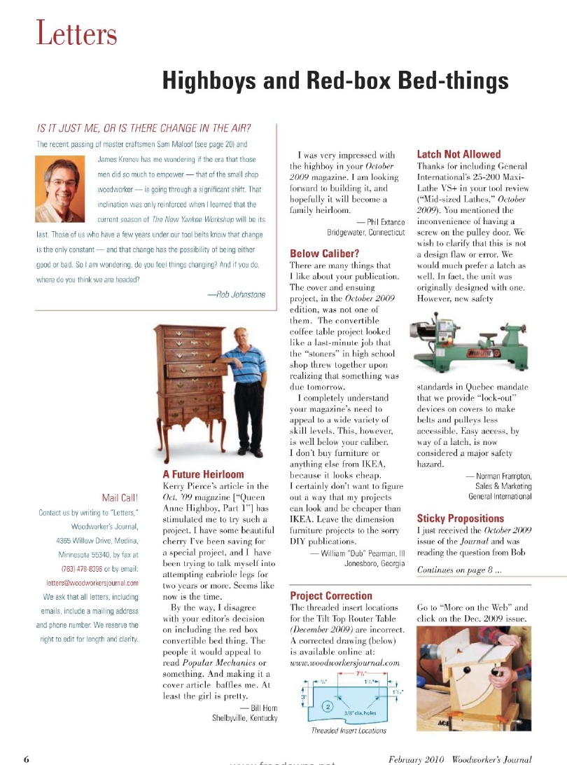 woodworker journal 2010年第1期