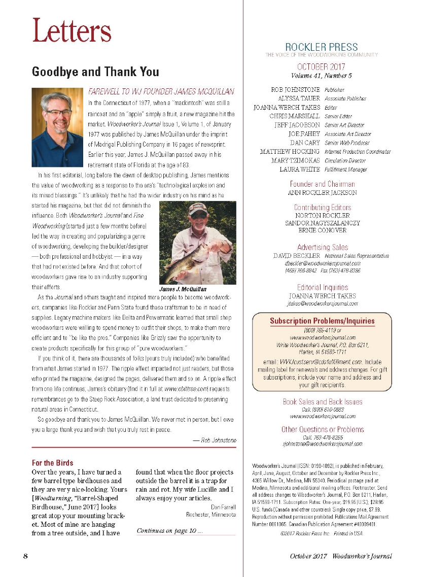 woodworker journal 2017年第5期