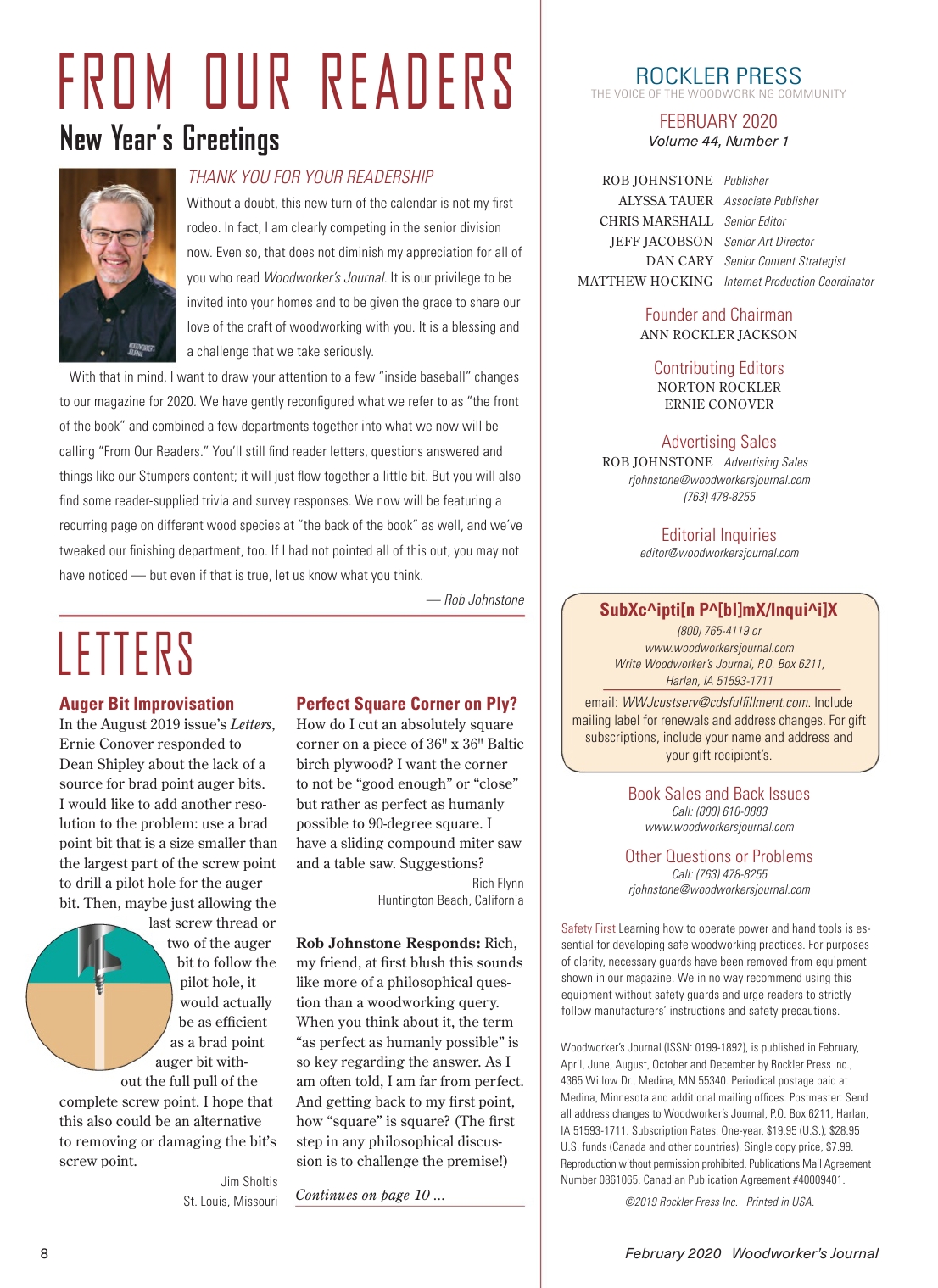woodworker journal 2020年第1期