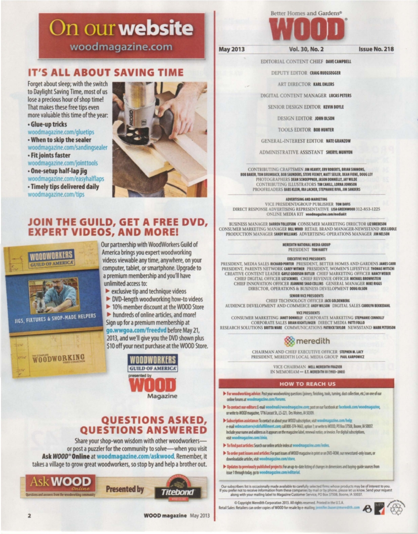 wood magazine第218期