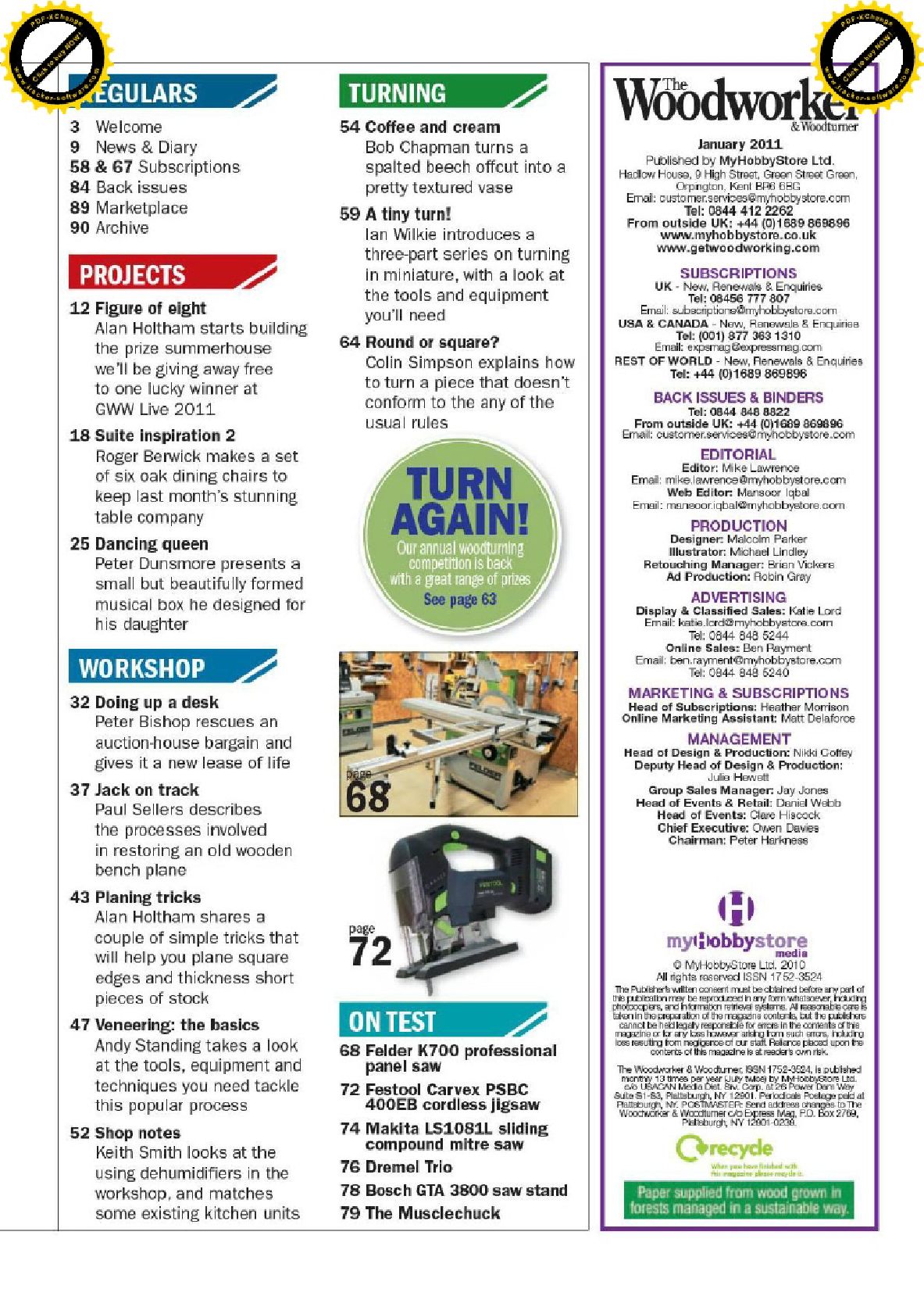 woodworking woodturner 2011年1期