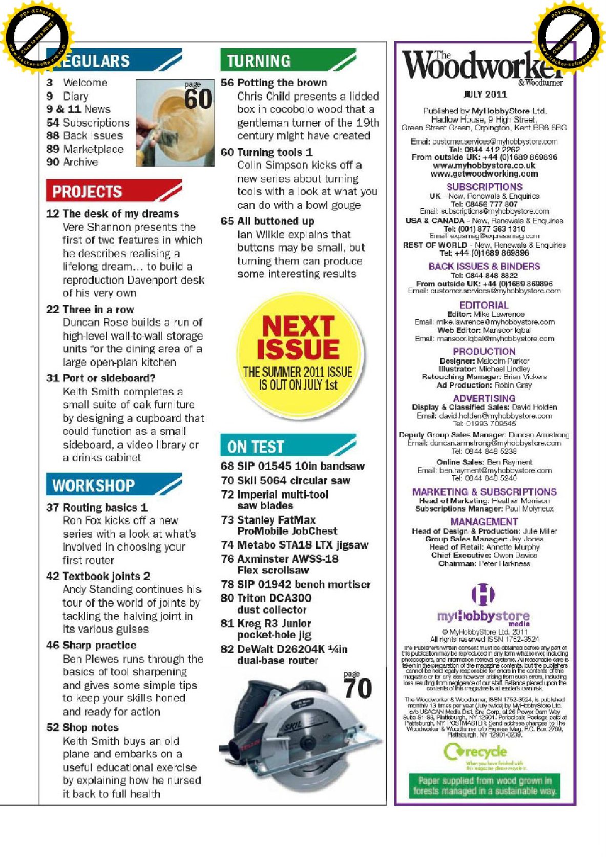 woodworking woodturner 2011年7期