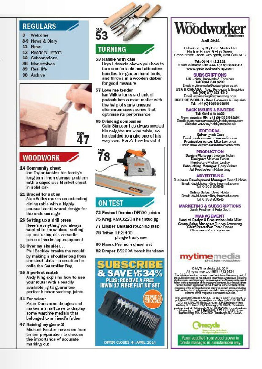 woodworking woodturner 2014年4期